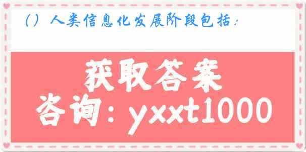 （）人类信息化发展阶段包括：