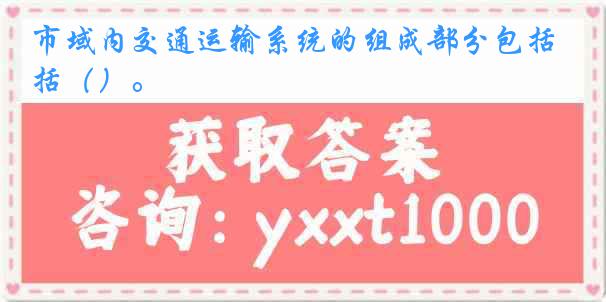 市域内交通运输系统的组成部分包括（）。